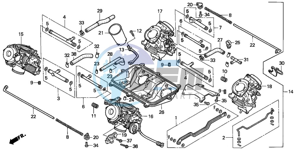 CARBURETOR (ASSY.) (VFR750FL/FM/FN/FP)