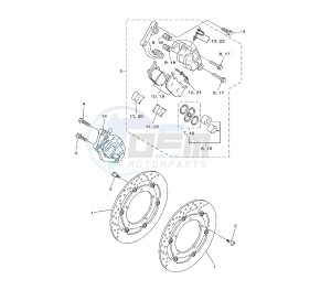 XJ6-F DIVERSION 600 drawing FRONT BRAKE CALIPER