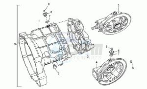 California III 1000 Carburatori Carburatori drawing Gearbox, grey