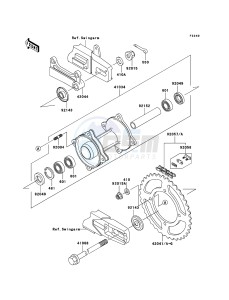 KX85 / KX85 II KX85B6F EU drawing Rear Hub