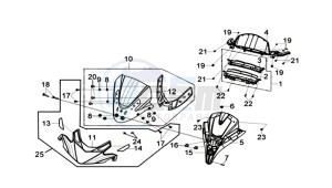 GTS 125I (L8) EU EURO4 drawing DASHBOARD - WINDSCREEN