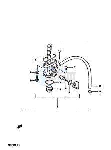 DR125S (E2) drawing FUEL COCK