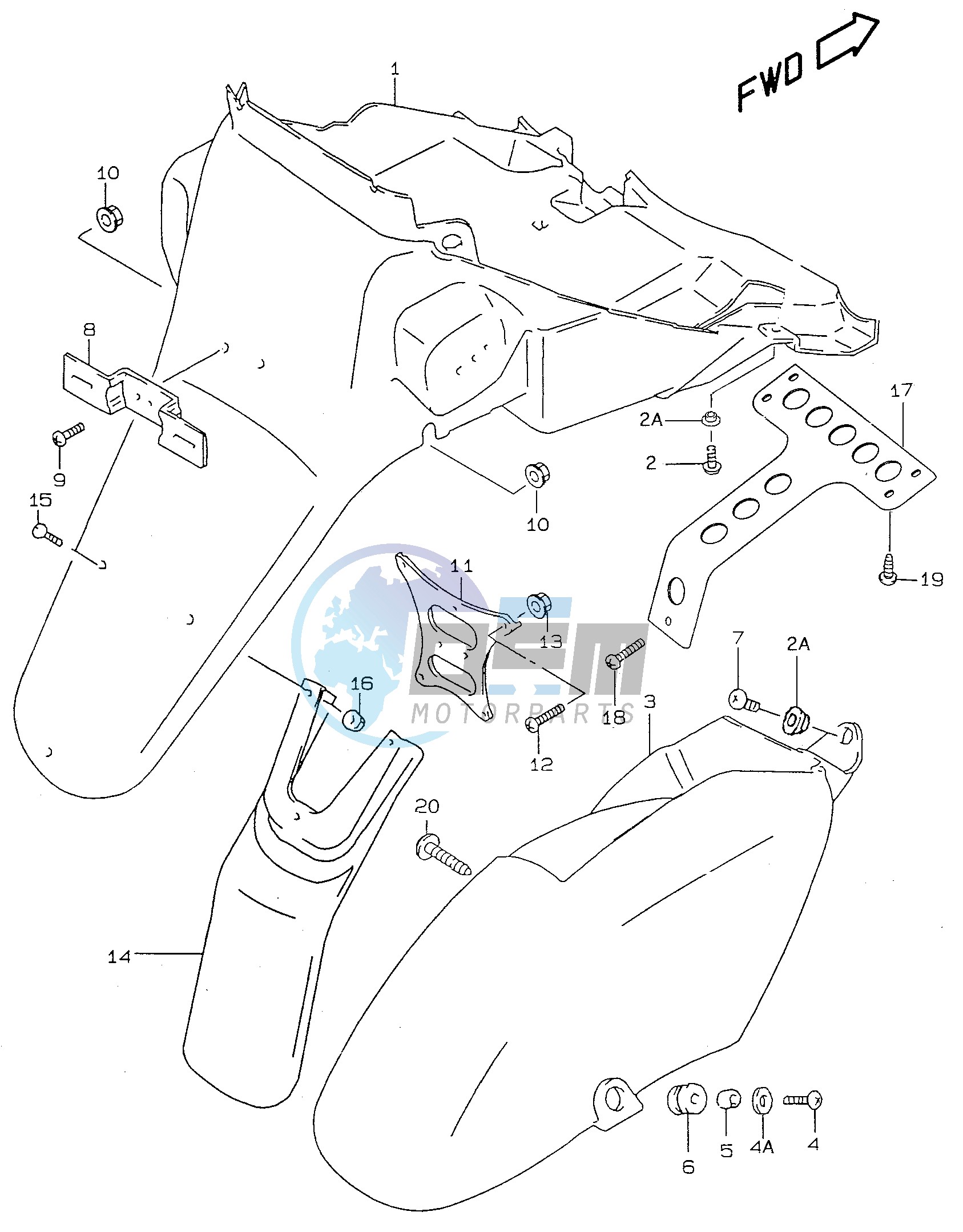 REAR FENDER (model Y)