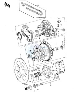 F11 (-A) 250 drawing REAR HUB_BRAKE_CHAIN -- F11-A_F11-B- -