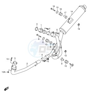 SV650S (E2) drawing MUFFLER