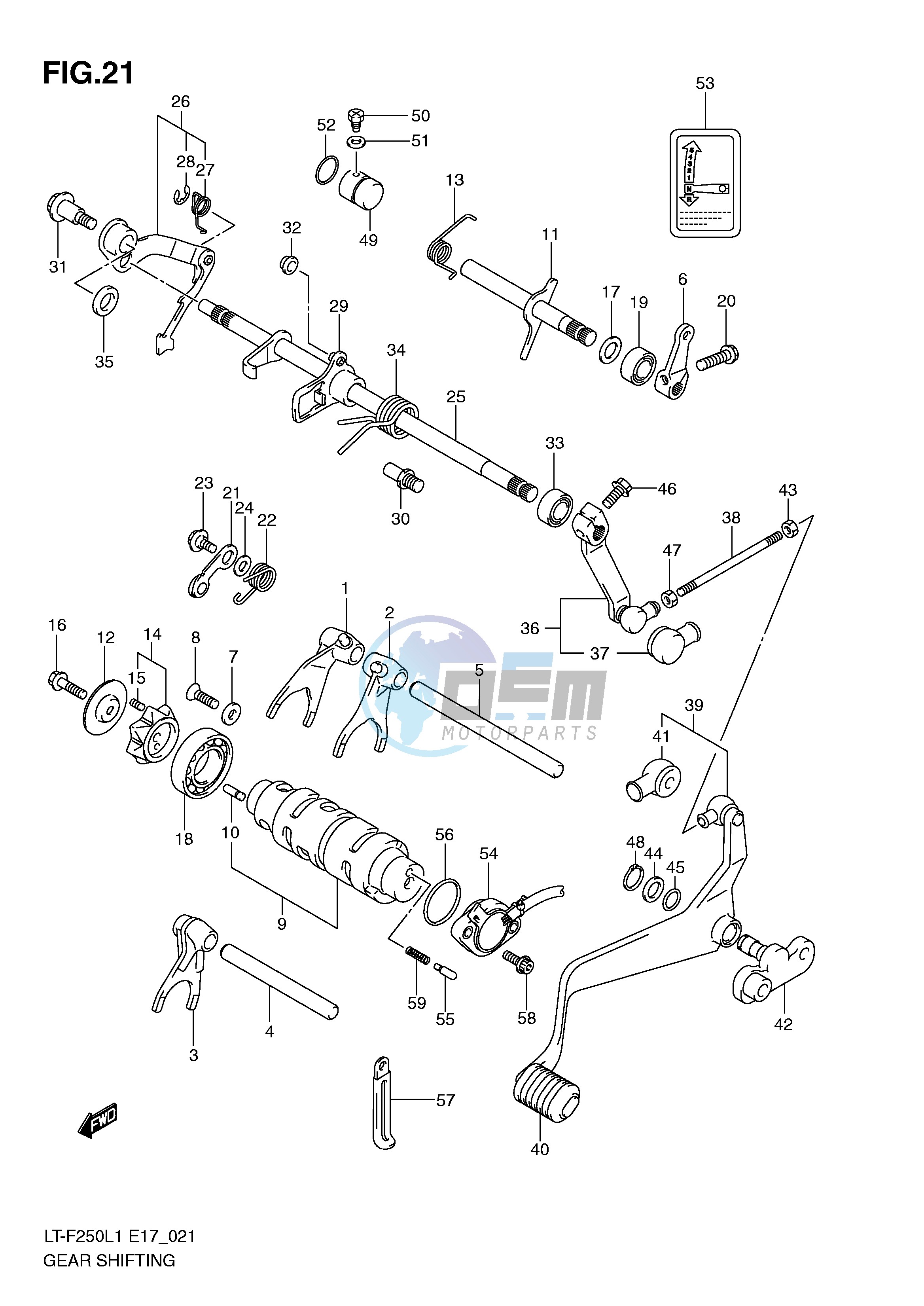 GEAR SHIFTING (LT-F250L1 E24)