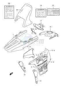 DR800S (E4) drawing COWLING BODY (MODEL R)