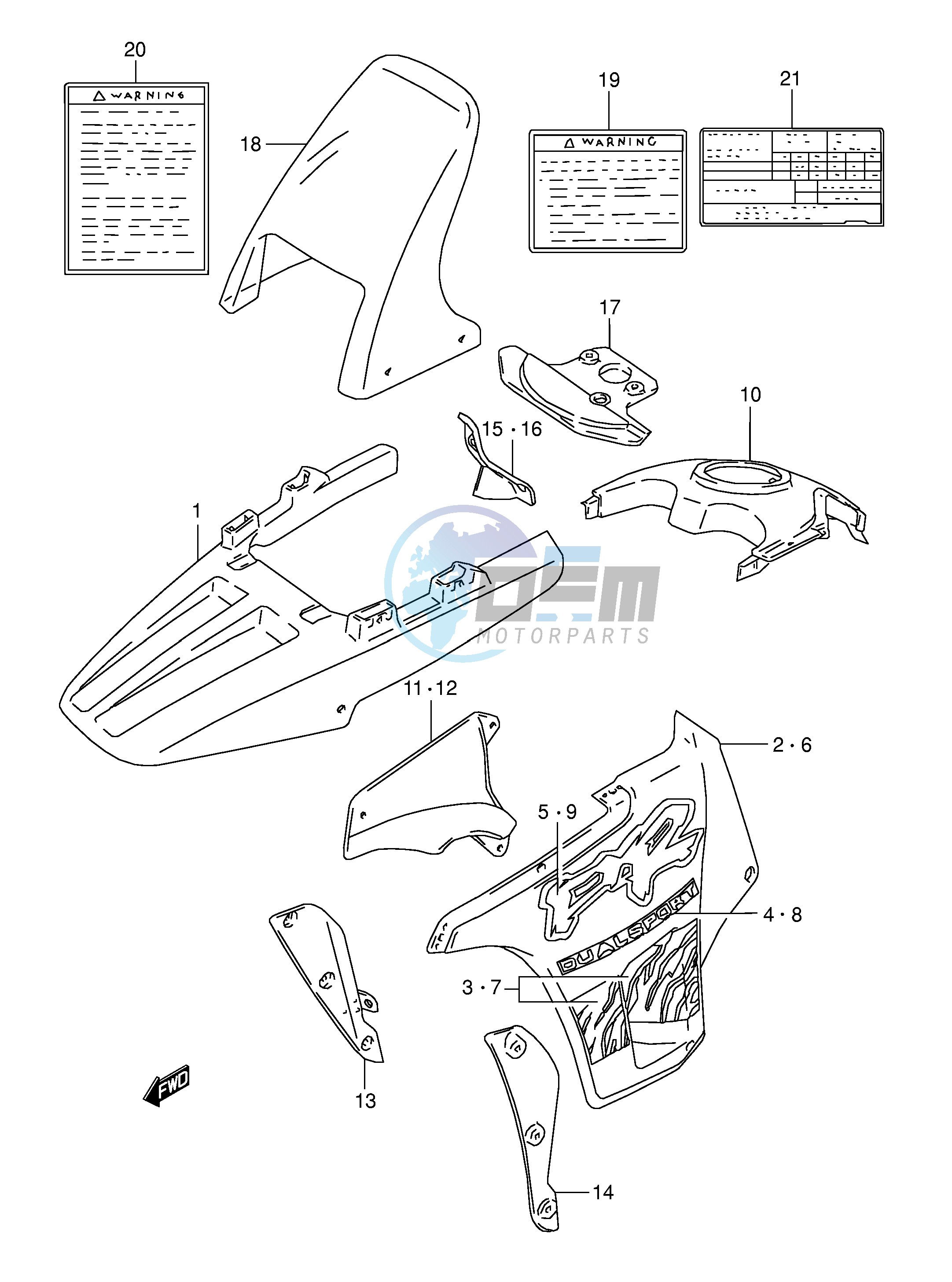 COWLING BODY (MODEL R)