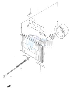 DR350 (E28) drawing HEADLAMP