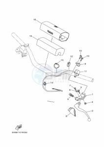 YZ85LW YZ85 (B0GG) drawing HANDLE SWITCH & LEVER