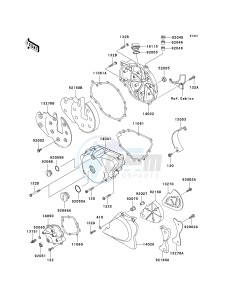 EN 500 C [VULCAN 500 LTD] (C6F-C9F) C9F drawing ENGINE COVER-- S- -