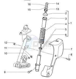 Skipper 125-150cc drawing Shock absorber cover