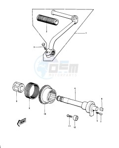 G4 TR (A-C) 100 drawing KICKSTARTER MECHANISM -- 70-73- -