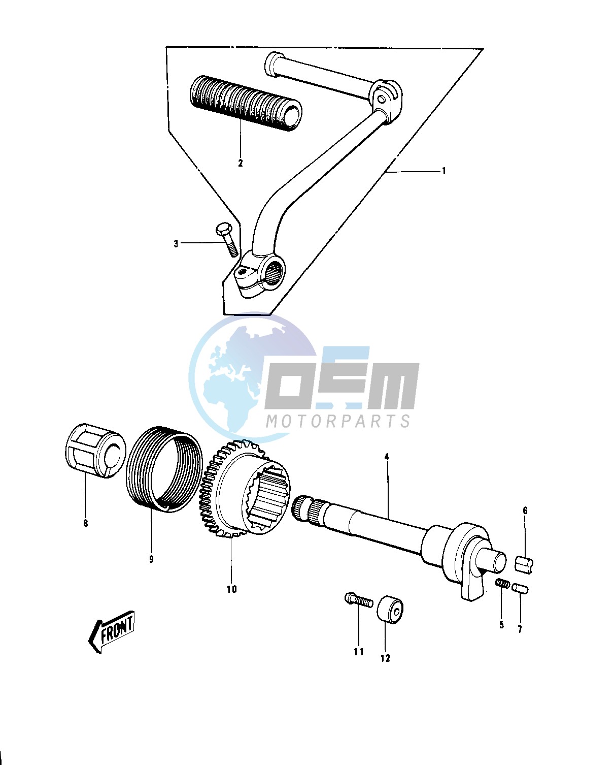 KICKSTARTER MECHANISM -- 70-73- -