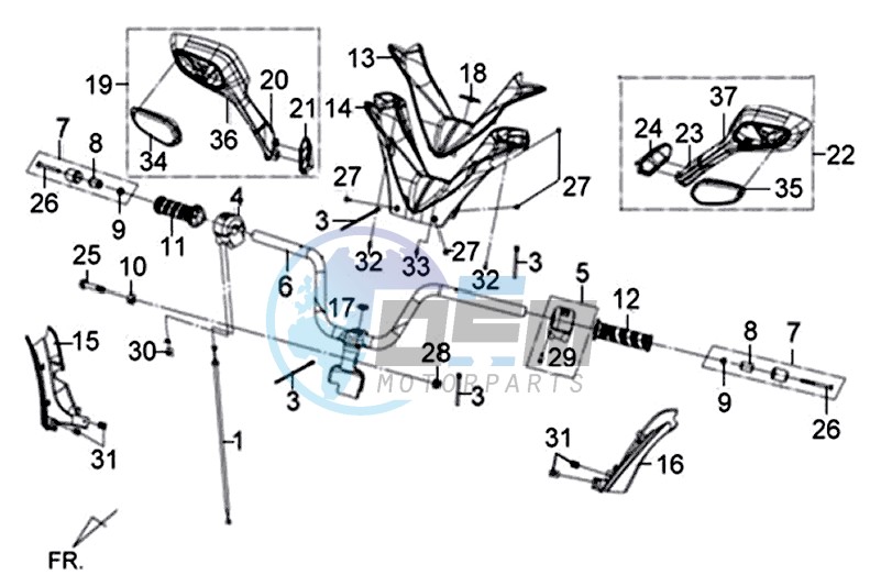 HANDLEBAR / BRAKE LEVERS / MIRRORS