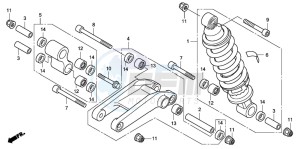 CBF1000 drawing REAR CUSHION