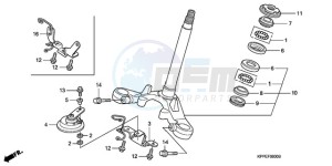 CBR125RWA Germany - (G / WH) drawing STEERING STEM