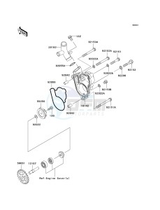 KX 250 N [KX250F] (N1) [KX250F] drawing WATER PUMP