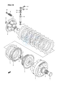 RM250 (E3) drawing CLUTCH (MODEL P)