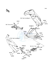 ER-6f ABS EX650DBF GB XX (EU ME A(FRICA) drawing Cowling Lowers