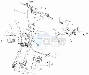 Beverly 350 4t 4v ie e3 Sport Touring drawing Brakes pipes - Calipers (ABS)