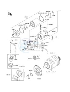 EX 250 F [NINJA 250R] (F15-F19) [NINJA 250R] drawing STARTER MOTOR-- F15_F16- -