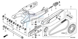 CB600FA Europe Direct - (ED) drawing SWINGARM