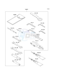 ZX 600 B [NINJA ZX-6RR] (K1) [NINJA ZX-6RR] drawing OWNERS TOOLS