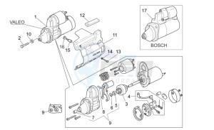 Breva V IE 1100 drawing Starter motor