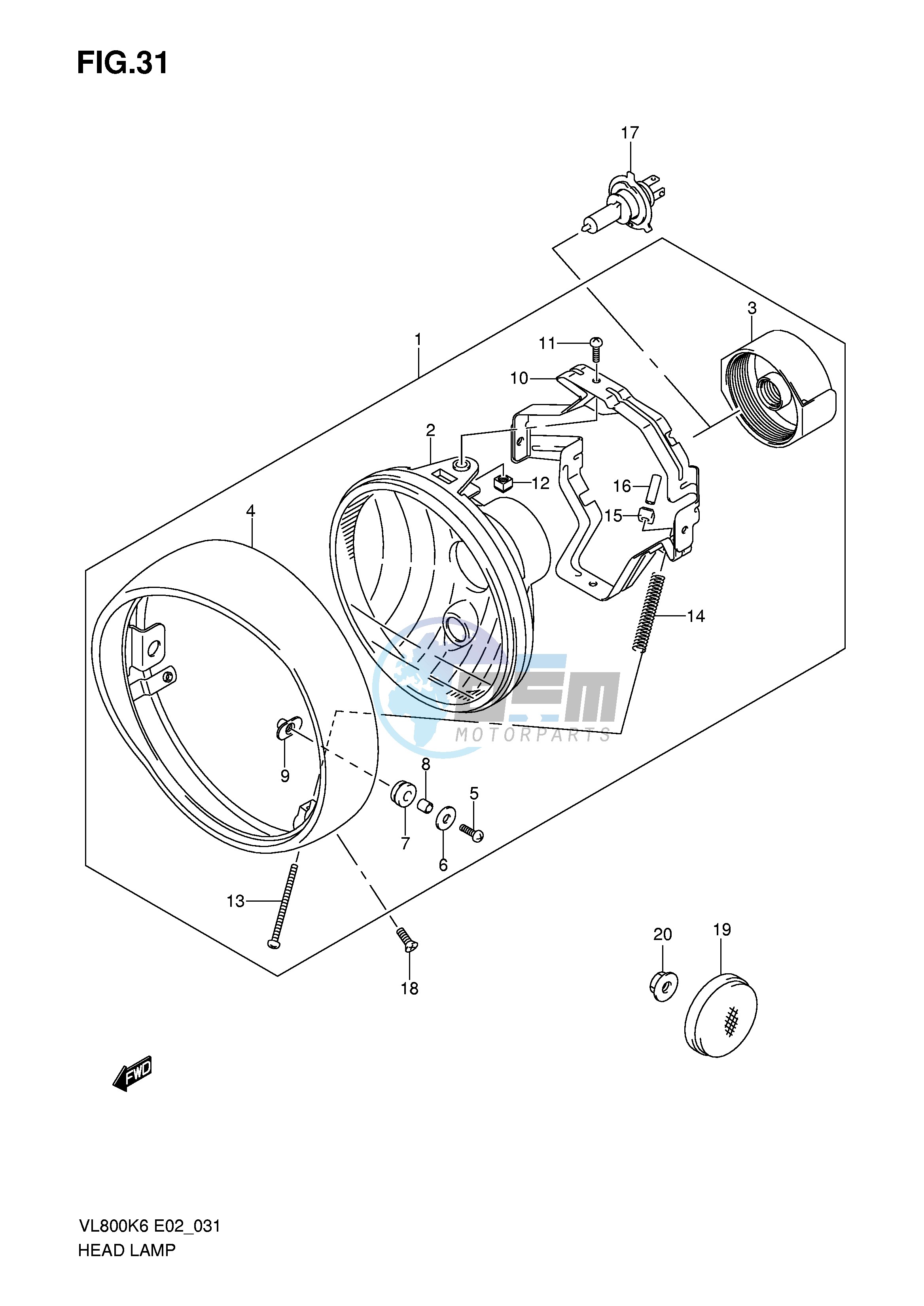 HEADLAMP ASSY (E24)