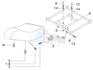 Liberty 50 4t RST ptt (F) France drawing Saddle - Luggage carrier