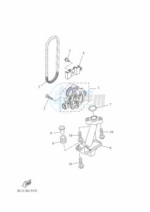 XSR700 MTM690 (BEF1) drawing OIL PUMP