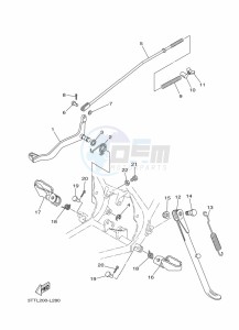 DT125 (3TTV) drawing STAND & FOOTREST