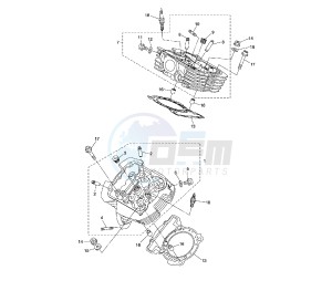 XVS A MIDNIGHT STAR 1300 drawing CYLINDER HEAD