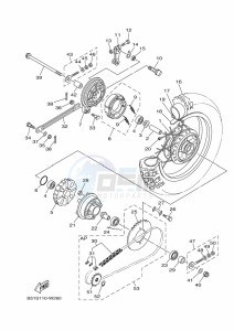 TT-R110E (B51U) drawing REAR WHEEL