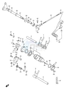 RGV250 (E1) drawing GEAR SHIFTING