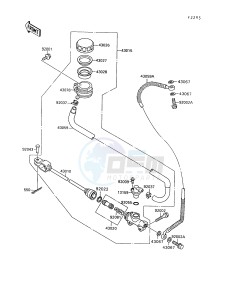 VN 1500 A [VULCAN 88] (A6-A9) [VULCAN 88] drawing REAR MASTER CYLINDER