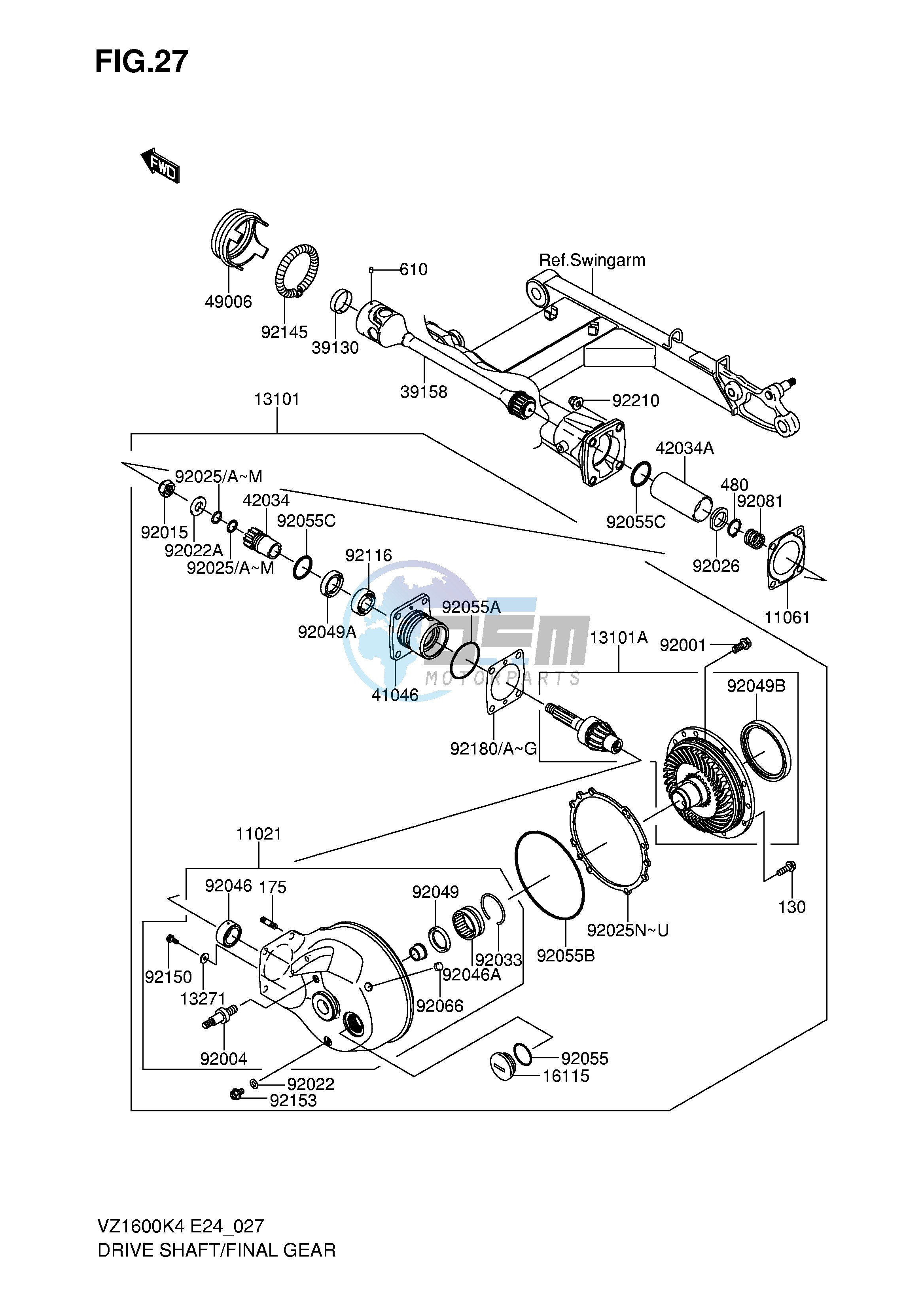 DRIVE SHAFT FINAL GEAR