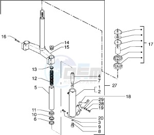 X9 500 drawing Fork-steering bearings