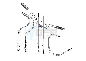 DXR QUAD - 200 cc drawing STEERING HANDLE, CABLE