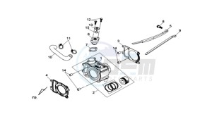 HD 2 125 drawing CYLINDER MET PISTON / CYLINDER GASKETS TOP AND BOTTOM