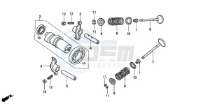 SES150 125 drawing CAMSHAFT/VALVE