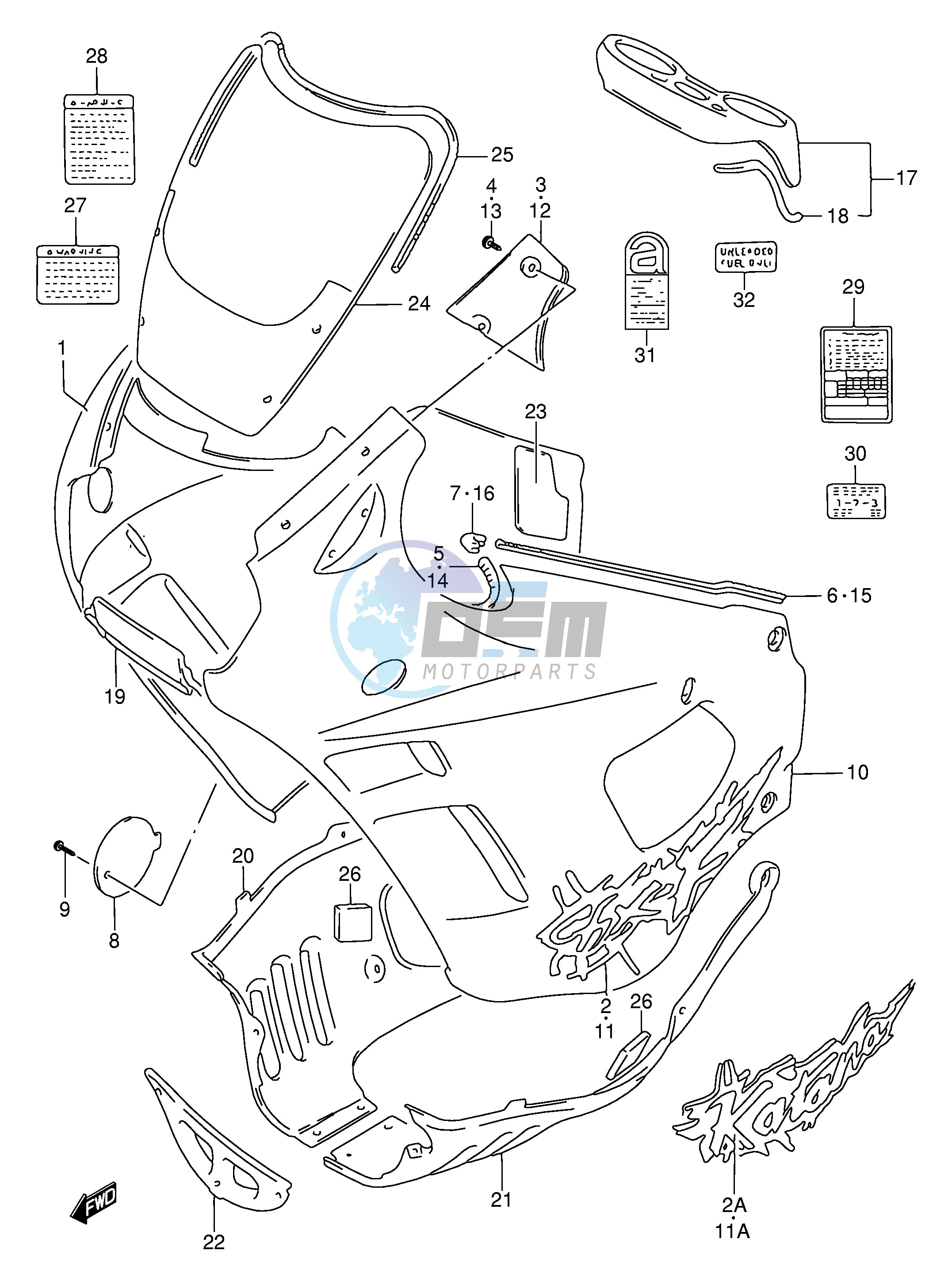 COWLING BODY (MODEL R)