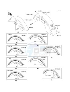 VN 1500 D[VULCAN 1500 CLASSIC] (D1-D2) [VULCAN 1500 CLASSIC] drawing FENDERS