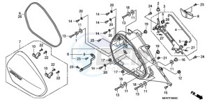 NT700VAA France - (F / ABS) drawing R. SADDLEBAG