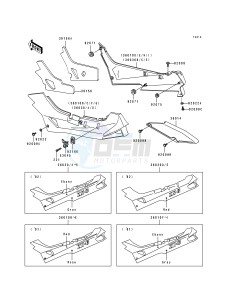 ZX 600 D [NINJA ZX-6] (D2-D4) [NINJA ZX-6] drawing SIDE COVER_CHAIN CASE-- ZX600-D2_D3- -