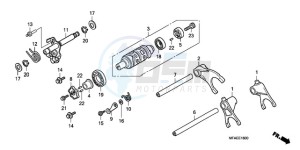 CBF1000SA Europe Direct - (ED / ABS) drawing GEARSHIFT DRUM