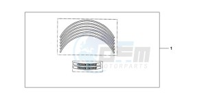 CBR600RR9 France - (F / CMF MME) drawing KIT WHEEL STICKER