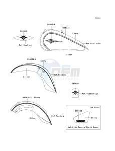 VN 900 D[VULCAN 900 CLASSIC LT] (6F-9F) D7F drawing DECALS-- SILVER_EBONY- --- D7F- -