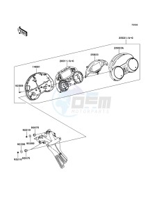 ZZR1400_ABS ZX1400D8F FR GB XX (EU ME A(FRICA) drawing Meter(s)